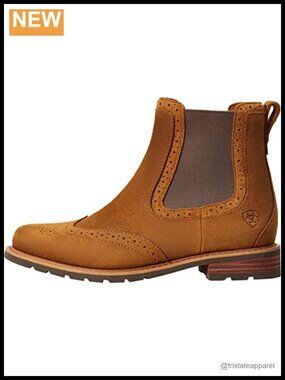 Waterproof Leather Wing-Tip Brogue Shoes with Cushioned Insole & Pull-On